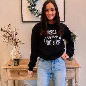 MASCARA, JESUS, & 90'S RAP CREWNECK